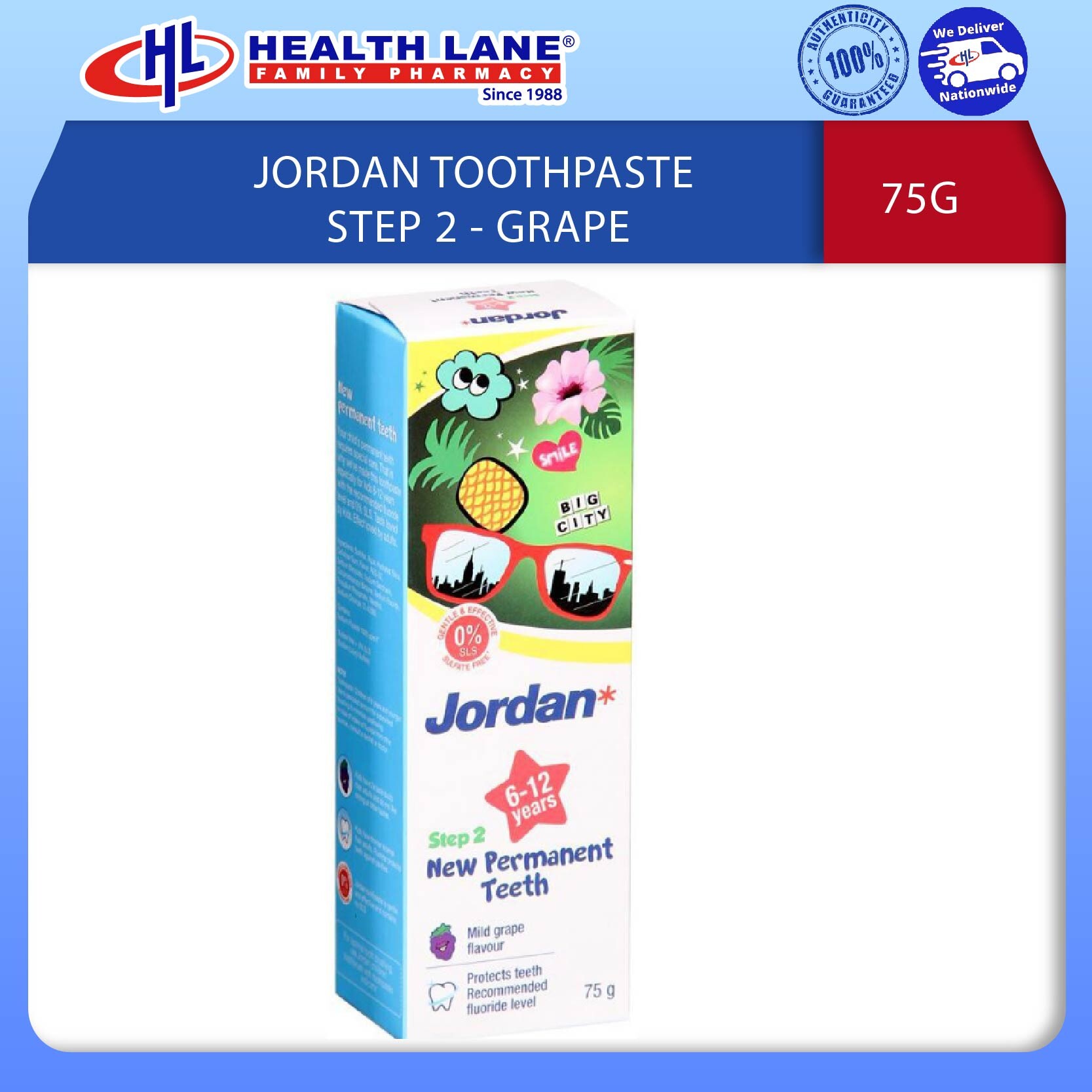 JORDAN UBAT GIGI 75G STEP 2 - GRAPE
